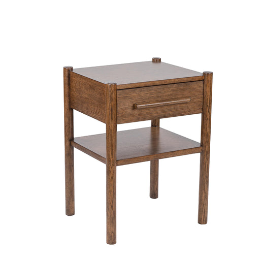 Lombardy Nightstand - 18W x 18D - Quick Ship - Brown Oak