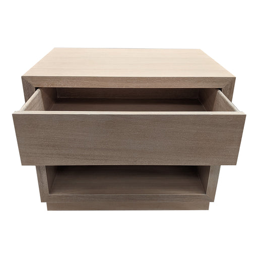 Elza End Table with Drawer - Leg Base - Custom Size<br><small>Finish: Cerused Oak</small><br><small>by @elzabdesign</small>