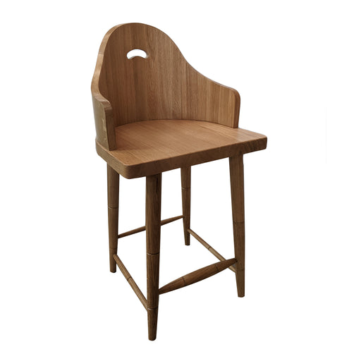 Scooped Back Counter Stool<br><small>Finish: Natural Oak</small><br><small>by </small>