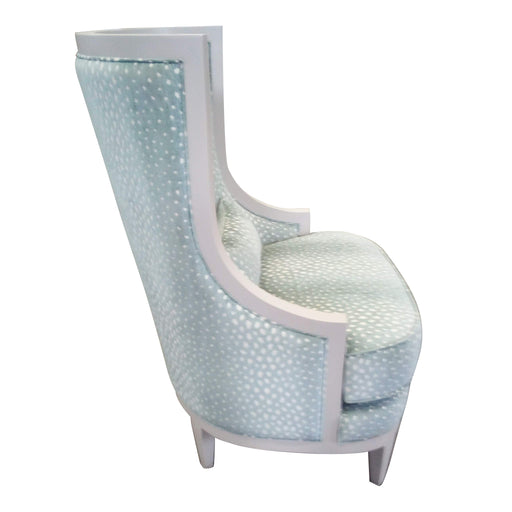 Royale Wing Chair<br><small>Finish: Custom<br>Fabric: COM<br>by @sarahilleryinteriordesign </small>