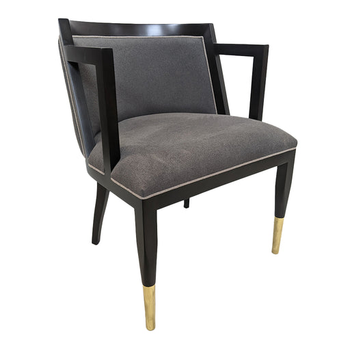 Steinbeck Arm Chair<br><small>Finish: Noir</small><br><small>Fabric: COM</small><br><small>by @@devonkolomyjec</small>