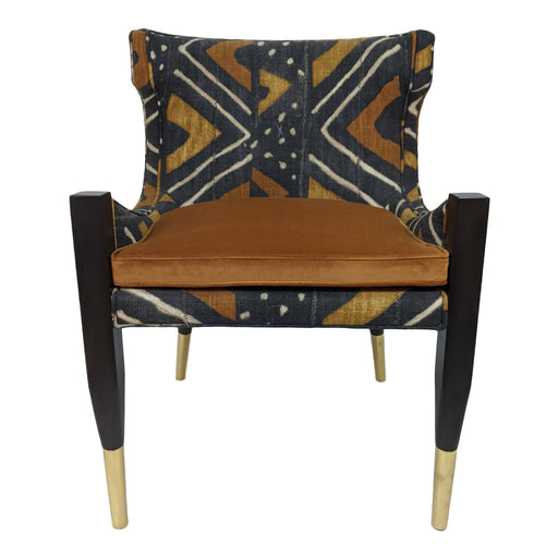 Vaughn Side Chair<br><small>Finish: Kona</small><br><small>Fabric: COM</small><br><small>by @@emilymangusinteriors.com</small>