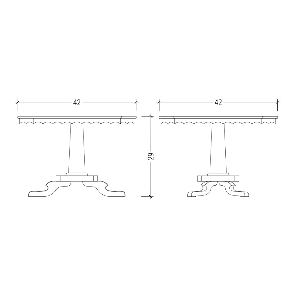 Table Mur Inch Murdock Table - 42 x 42 — Dowel Furniture