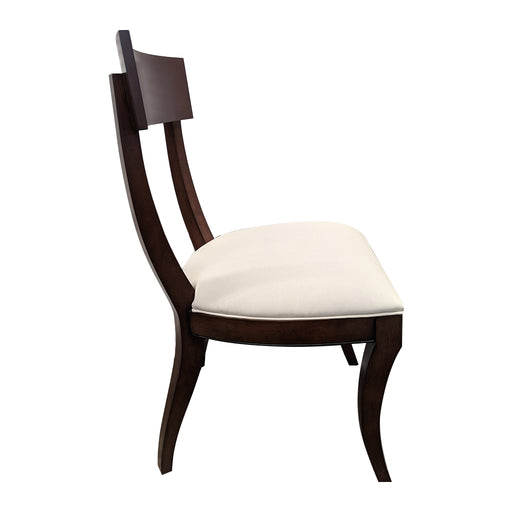 Grace Klismos Side Chair<br><small>Finish: Mink</small><br><small>Fabric: COM</small><br><small>by @justinesterlingdesign </small>