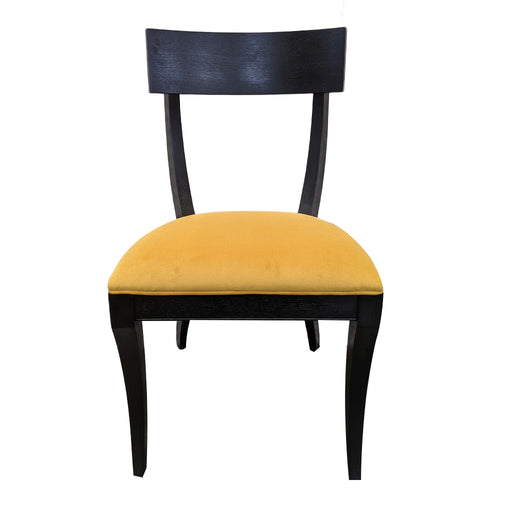 Grace Klismos Side Chair<br><small>Finish: Ebony Oak</small><br><small>Fabric: COM</small><br><small>by @rightmeetsleftinteriordesign</small>