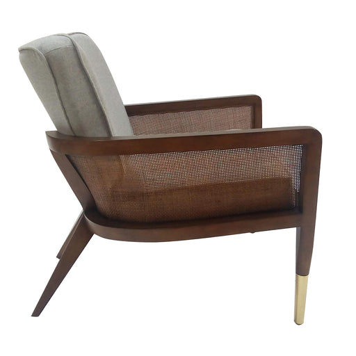 Grant Lounge Chair<br><small>Finish: Vienna Walnut<br>Fabric: LAREDO - GRIS<br>by Laura Lee Clark</small>