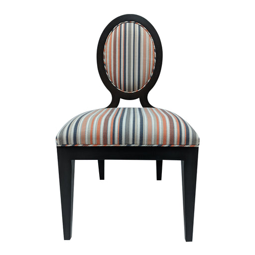 Parisienne Side Chair<br><small>Finish: Noir<br>Fabric: <br>by QWRK Collective Environments</small>