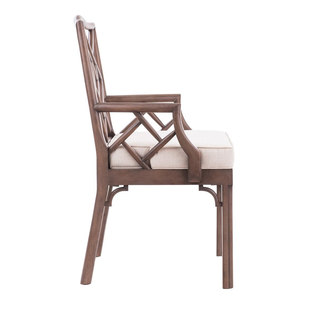 James Chinese Chippendale Arm Chair - COM - Dowel Furniture
