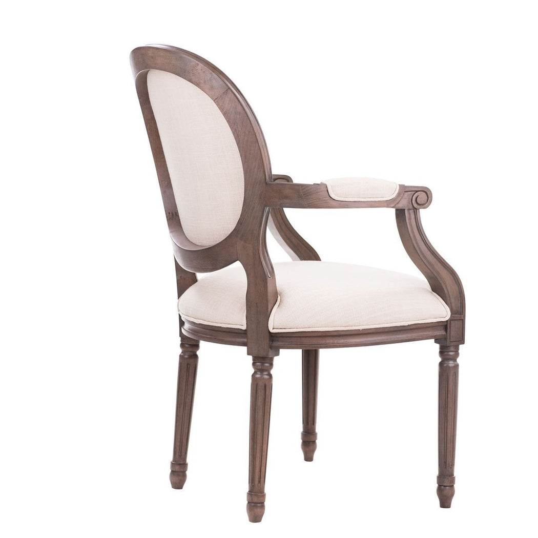 Regine Louis XVI Arm Chair - COM - Dowel Furniture