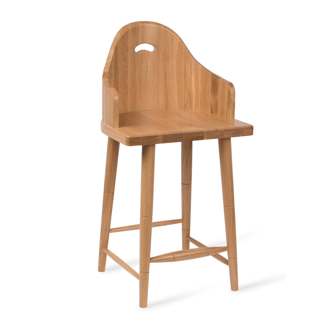 Scooped Back Counter Stool - Dowel Furniture